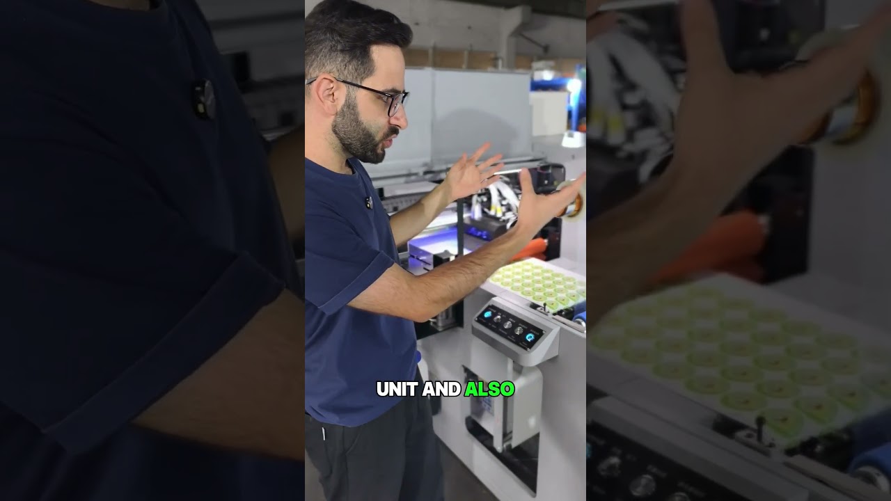 Caspijet CJ-T330UV Digital Label Printing and Die Cutting Machine | UV Roll to Roll CMYK+W+Varnish