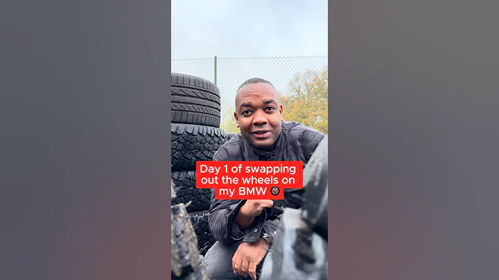 Day 1 of swapping out the wheels on our BMW Z4