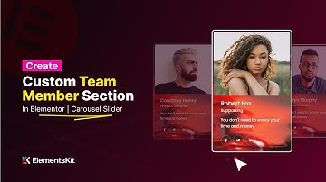 Custom Team Member Section in Elementor | Carousel Slider Style