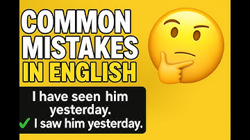 Common Mistakes in English You Must Avoid.