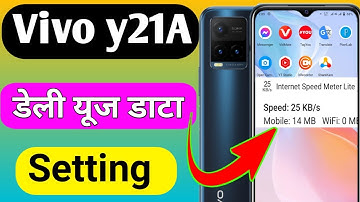 Vivo y21a daily use data show setting | Vivo y21a mobile me daily use data show kaise kare