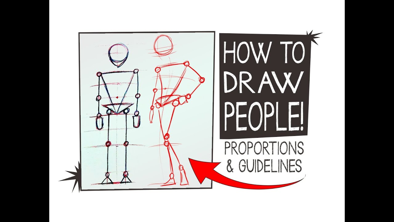 How To DRAW PEOPLE Proportions Guidelines HTA 10 YouTube