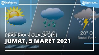 Info Cuaca Jumat, 5 Maret 2021, BMKG :  28 Wilayah ini Terjadi Hujan Lebat Disertai Angin Kencang