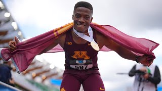 Charles Godfred Wins 2025 Big Ten Outdoor Long Jump Championship