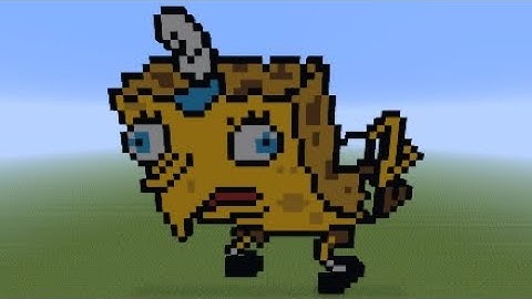 Minecraft Spongebob meme pixel art tutorial