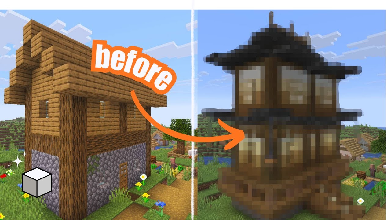 Big Japanese Village House Tutorial | Minecraft Village Transformation part 2