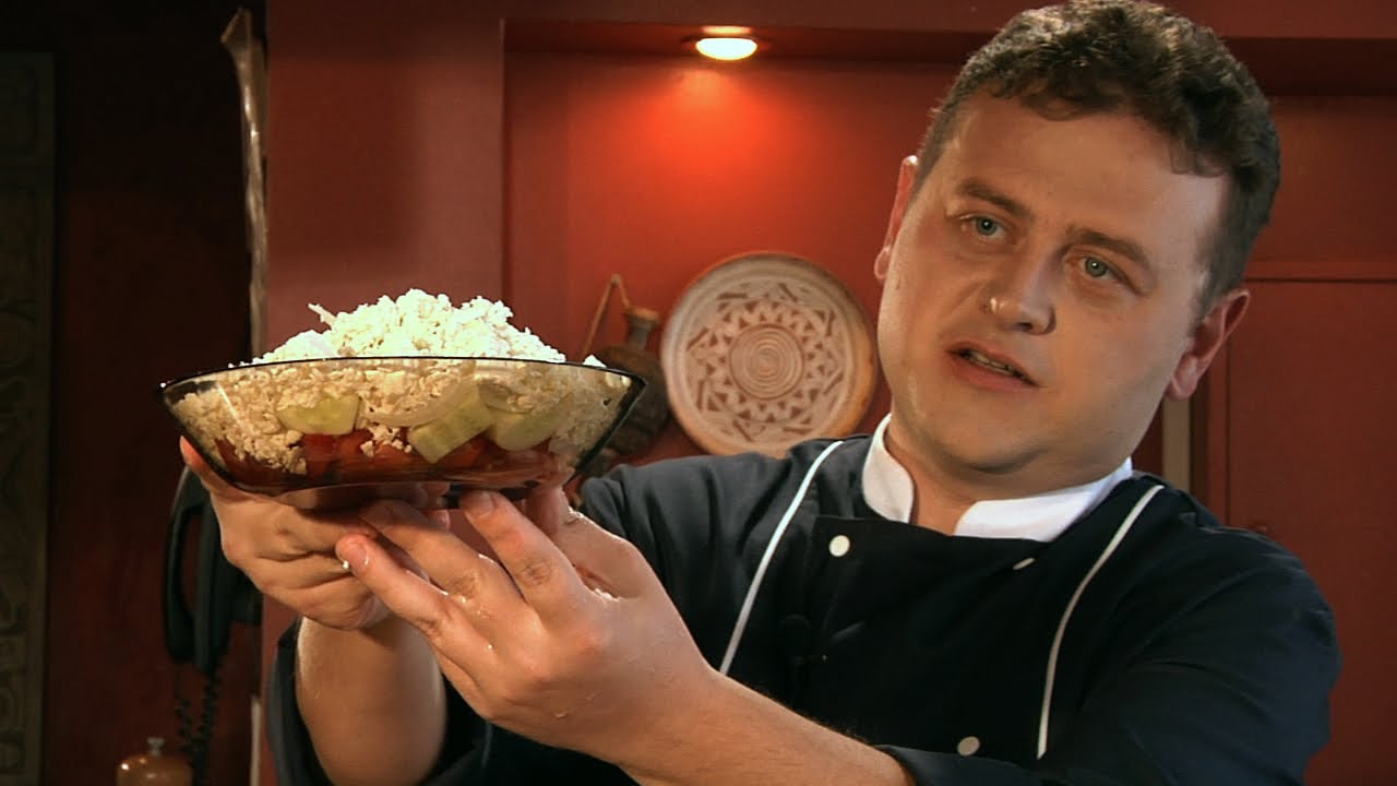 Шопский салат (Шопска салата) - YouTube