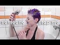 washing my purple hair for the first time *quality content*