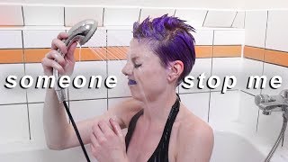 washing my purple hair for the first time *quality content*