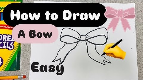 How to Draw a Bow - EASY for kids and beginners #art #draw #mrschuettesart