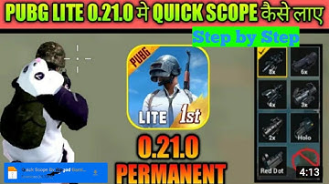 How To Enable Quick Scope in Pubg mobile lite 2021 || Pubg Mobile Lite Enable quick scope permanent
