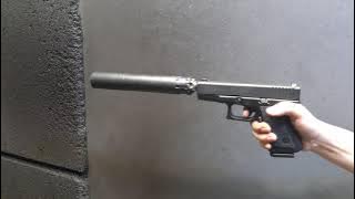 Glock 19 Gen 2 suppressed shooting with a Rugged Obsidian 45