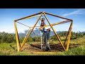 BUILDING A DOME HOUSE IN 1 DAY! // tiny house life