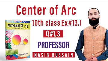 10th Maths Ex#13.1Q#1,3 How to find center of an Arc|Divide an Arc into two and four equal parts