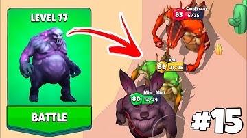 Dino io 3D : Merge Dinosaur game in MAX LEVEL ⭐ Merge Simulator Battles ( PART - 15 ) FGQ