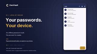 OwnVault — Your Passwords. Your Device. | Offline Password Manager