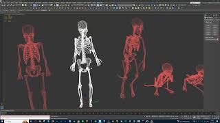 skeletons pack -  3ds max preview