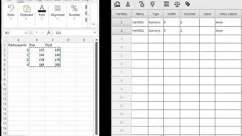 paired t test in PSPP Dec 2022