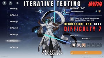 [Aether Gazer] Iterative Testing: Regression Test Beta - Cerulean Plum (Difficulty 7) #Week14