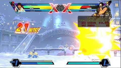 UMVC3 Ryu - Example Combo with the jS after Shin Hadoken