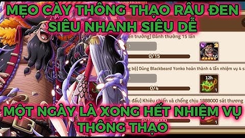 Huyền Thoại Hải Tặc - Mẹo Cày Thông Thạo BlackBeard Siêu Dễ Siêu Nhanh