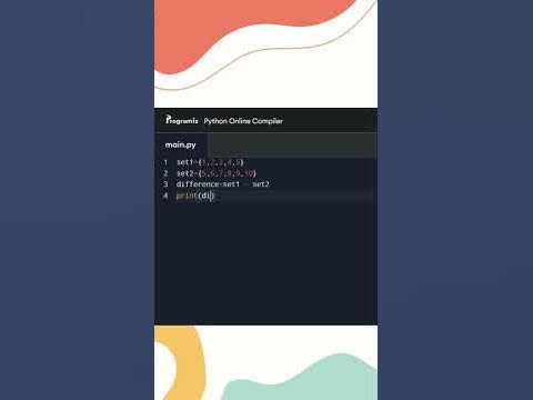 Finding the Difference Between Two Sets in Python. - YouTube