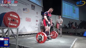 Robert Rees - 762.5kg 10th Place 105kg - European Classic Championships 2018