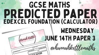 GCSE Maths Predicted Paper | Foundation Edexcel Paper 3 (Calculator) | Weds 14th June 2023 Revision screenshot 4