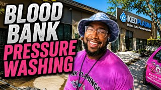 Blood Bank Pressure Washing In Tampa