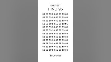 Eye Test! Find the Hidden Number in 5 Seconds! 🧐 #shorts