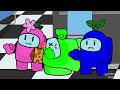 Mini Crewmate Competes For Food - Among Us Animation - Rainbow Game