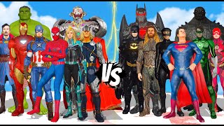 THE AVENGERS MARVEL COMIC VS JUSTICE LEAGUE DC COMIC - SUPERHEROES BATTLE