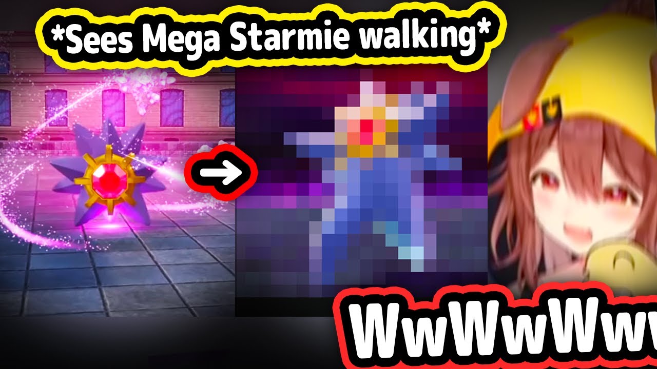 Korone Sees Mega Starmie For The First Time and Other New Mega Evolutions【Hololive】