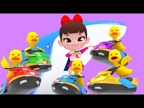 Color Five Little Ducks English Song Kids Nursery Rhymes | Super Lime And Toys