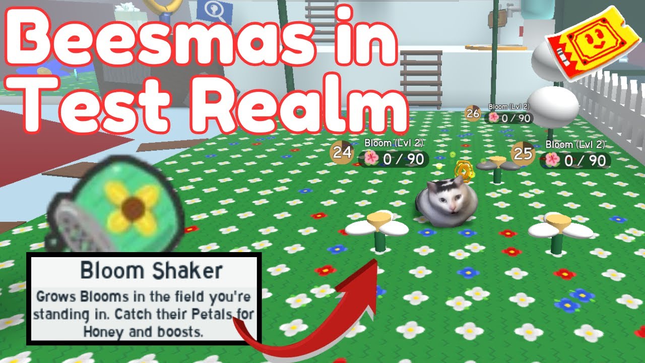 BEESMAS IS IN TEST REALM! BLOOMS, PETALS & ALL QUESTS | Bee Swarm ...