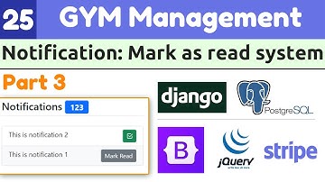 Notification system MarkAsRead system jquery ajax #3 | Django Full Course: Gym Management System #25