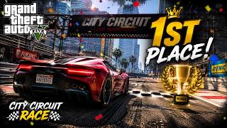 Winning the Street Race🏁🔥Mission #14 - GTA V City Circuit Full Walkthrough Gameplay 100% [PC 4K] screenshot 3