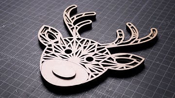 Making a Layered Mandala Reindeer with a Laser Cutter
