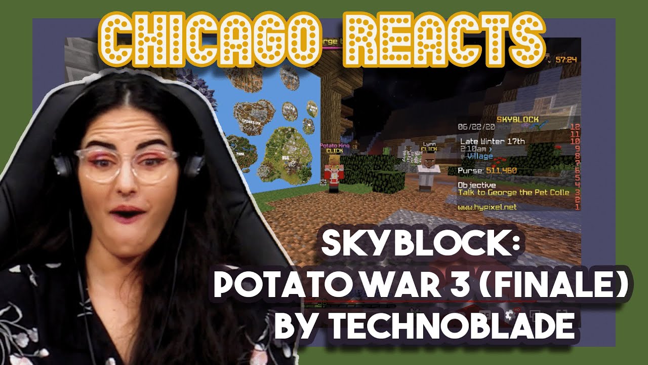 Skyblock: Potato War 3 (FINALE) от Technoblade | Первая реакция актёра озвучки