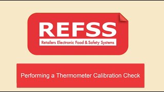 Performing a Thermometer Calibration Check