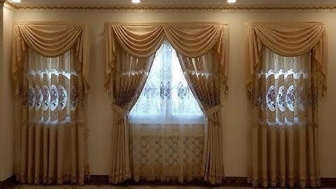 Mẫu rèm cửa thêu cao cấp. Rèm phòng khách, rèm cửa đẹp.