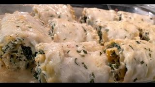 Chicken Lasagna Roll ups