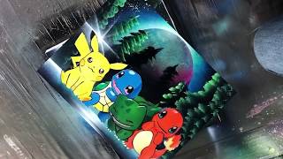 4 pokemons - spray painting!