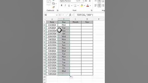 How to extract day, month and year from a date in excel | Excel Tricks