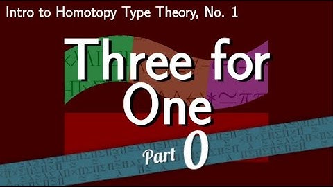 Three for One: Intro [Intro to HoTT, No. 1, Part 0]