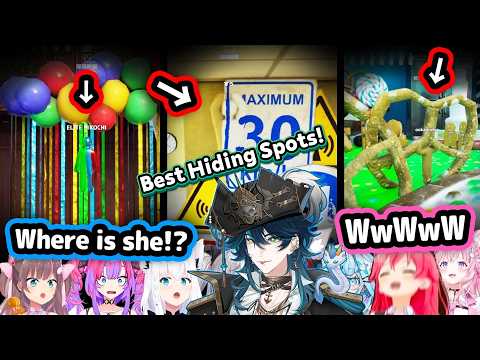 These hiding spots are INSANE | HoloGirls' 9000 IQ Hiding Spots In Meccha Chameleon (Vtuber Reacts)