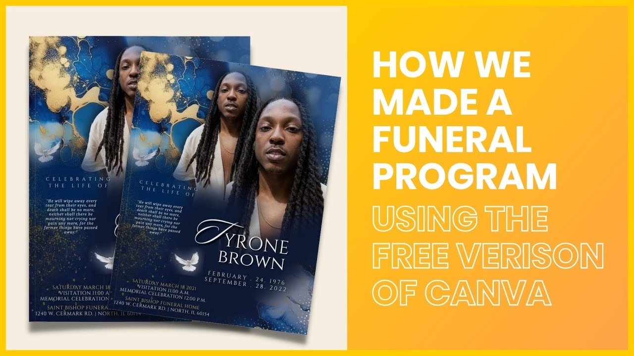 Watch Me Create A Funeral Program Template  Design A Memorial Booklet