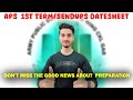 Good News For 9th &amp; 10th APS (Army Public School) Students | 9th &amp; 10th APS Datesheet Announced