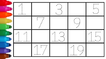 아이들을 위한 1부터 20까지 점선 숫자 따라쓰기| 빈칸에 숫자 채우기| 숫자배우기 | learn numbers for kids | write numbers