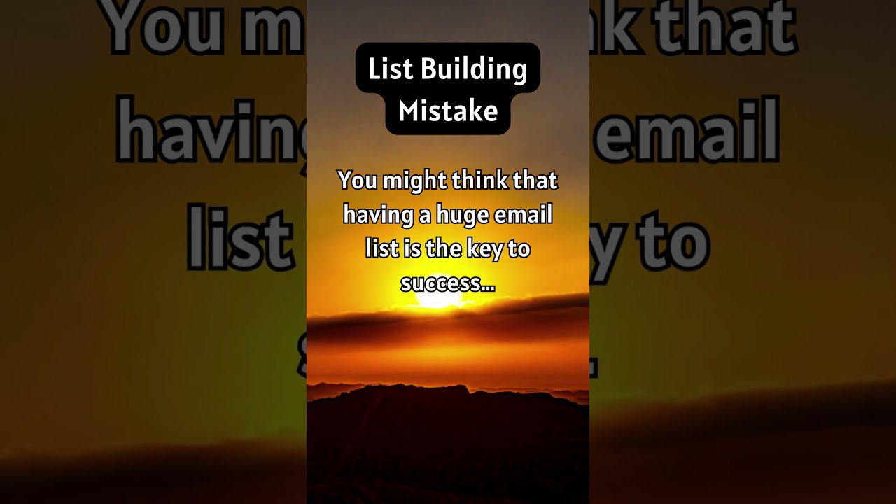 List Building Mistake